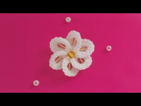 Видео: Красивый цветок крючком. Мастер класс. Flower crochet.