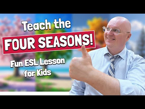 Видео: Урок английского как иностранного языка «Четыре сезона» | Увлекательные занятия PPT для детей | У...