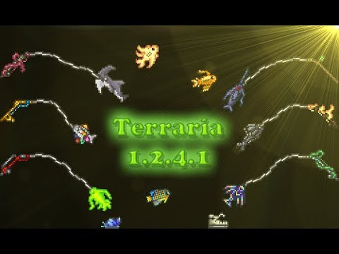 Видео: Terraria 1.2.4.1 - Рыбалка (Удочки, наживка, улов и прочее)