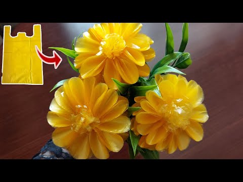Видео: Как сделать цветы из полиэтиленовых пакетов