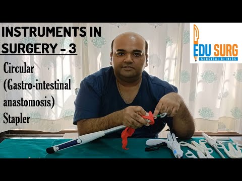 Видео: Циркулярный степлер для кишечного анастомоза l Инструменты в хирургии l Экзамен NeXT OSCE