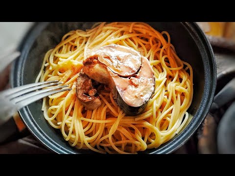Видео: Быстрый ужин на скорую руку. Спагетти с рыбными консервами