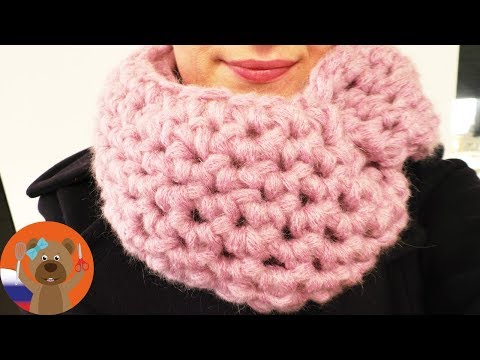 Видео: Мягкий нежный ХХL шарф из 20 мм мохеровой пряжи | Вязание крючком