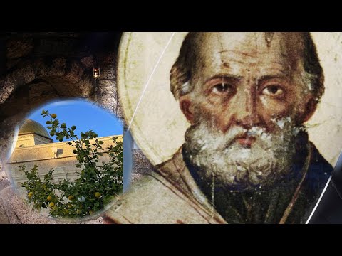 Видео: Домът на св. Николай Мирликийски в Палестина, гр. Бейт Джала. Храмът построен над пещерата му.ЧУДЕСА