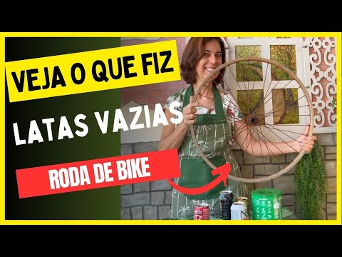 Видео: Смотрите: красивая идея с пустыми консервными банками и велосипедными колесами: бабочки из банок