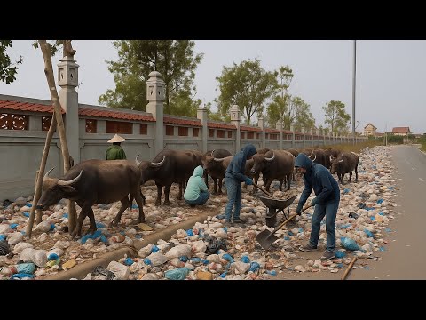 Видео: Уборка тротуара храма — сияющее священное преображение