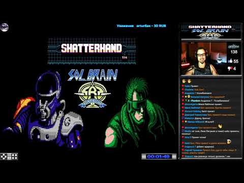 Видео: Solbrain_Shatterhand прохождение Coop Hack | Игра (Dendy, Nes, Famicom 8 bit) Стрим RUS