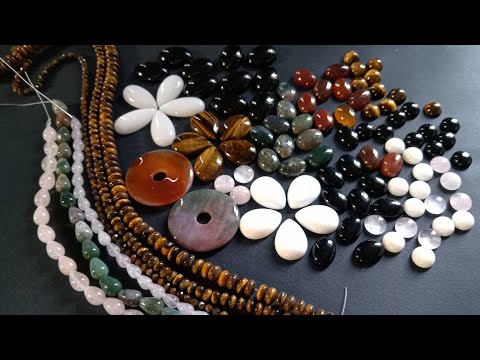 Видео: Бусины и кабошоны  из натуральных камней.  Покупка на AliExpress