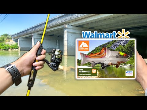 Видео: Рыболовный набор Walmart Creek за 5 долларов! (Неожиданный улов!)