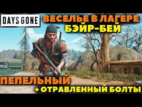 Видео: Days Gone(Жизнь После) - Веселье в Засадном лагере Бэйр-Бей! Пепельный и Отравленный болты в деле!
