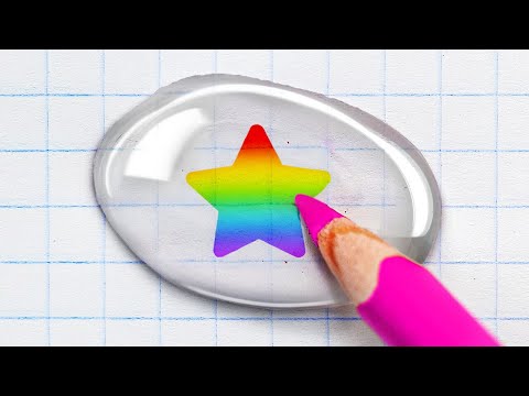 Видео: РАДУЖНЫЕ ХУДОЖЕСТВЕННЫЕ ЛАЙФХАКИ И ТЕХНИКИ РИСОВАНИЯ || Крутые арт-челленджи от 123 GO Like!