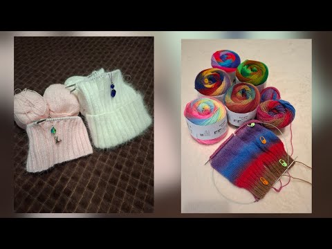 Видео: Двотижневий в'язовлог 12/2025. Шапочки з пуху норки. Шкарпетки family look)