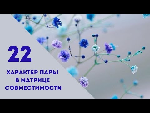 Видео: Совместимость.22 энергия в характере пары.Матрица судьбы.