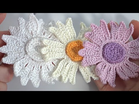 Видео: Цветочная Нежность крючком! Подробный МК/Варианты/Мой канал на английском языке @elenarugal
