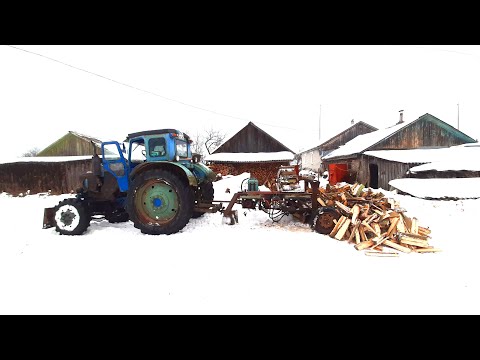 Видео: Т-40 и САМОДЕЛЬНЫЙ ДРОВОКОЛ/РАБОТАЕМ/ЗАЦЕНИТЕ ДРОВОКОЛ В РАБОТЕ