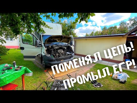 Видео: Заменил цепи в Ивеко Дейли 3.0 F1C. Промыл EGR и теплообменник.