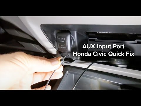 Видео: Исправление аудио входного порта Honda Civic Aux, порт Aux для Honda Civic Accord 8-го поколения,...