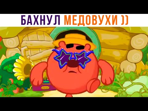 Видео: КОПАТЫЧ БАХНУЛ МЕДОВУХИ))) Приколы про Смешариков | Мемозг 867