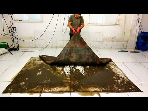 Видео: XXL Чистка ковров больших размеров Ультра грязные удовлетворяющие ASMR