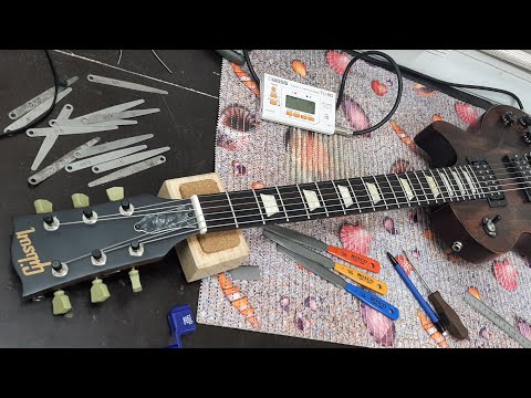 Видео: Gibson LPJ 2011. Замена порожка, струн. Экранировка графитовым лаком. Мелкий ремонт.