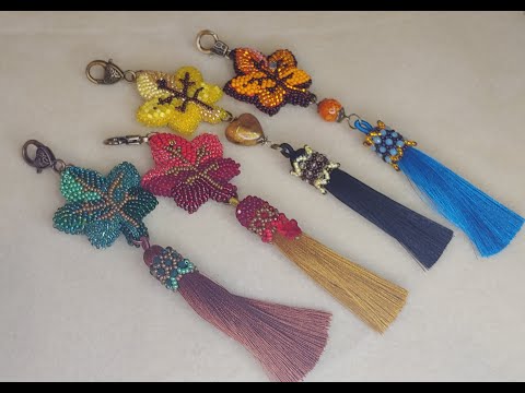 Видео: "Цвет моего настроения" Яркие брелоки из бисера и бусин.