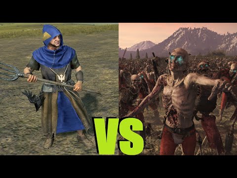 Видео: Толпа крестьян vs Зомби Total War Warhammer 2. тесты юнитов v1.4.1.