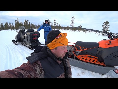 Видео: Эвакуация снегохода из тайги.Сломался Ирбис.