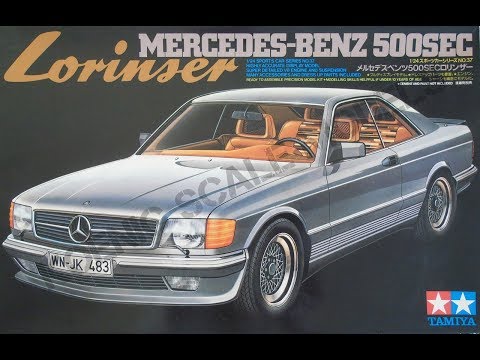 Видео: Обзор Mercedes-Benz 500 SEC Lorinser Tamiya 1/24 (сборные модели)