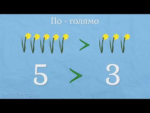 Видео: Сравняване на число и цифра 5 - Математика 1 клас | academico