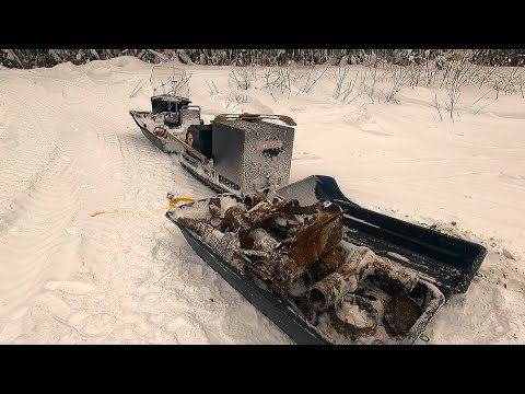 Видео: Забрался в таёжные дебри. Вывозка металла продолжается. Опасный мост через реку.
