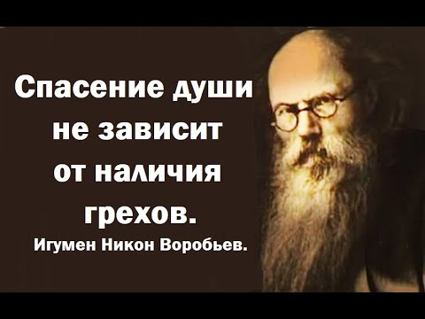 Видео: Спасение души не зависит от наличия грехов. Игумен Никон Воробьев.