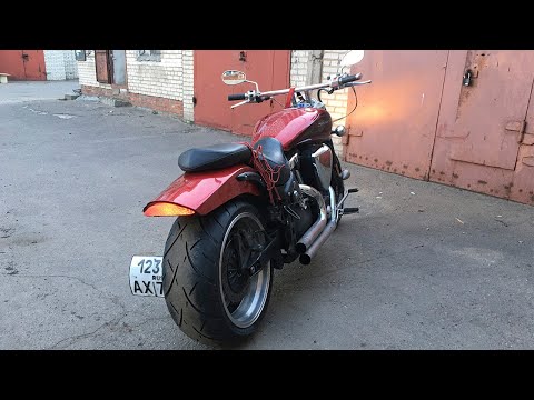 Видео: Широкое колесо 260 на Yamaha warrior 1700