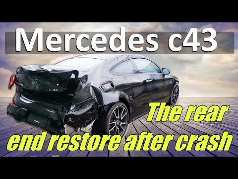Видео: Mercedes C43. The rear end restore. Ремонт задней части.