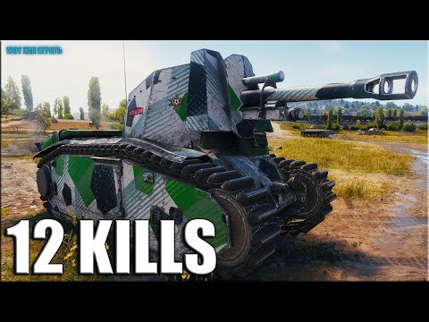 Видео: 12 фрагов на АРТЕ Левша ✅ World of Tanks 105 leFH18B2 лучший бой