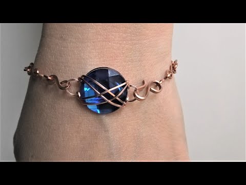 Видео: Мастер-класс по изготовлению браслета-цепочки с кабошонами из проволоки