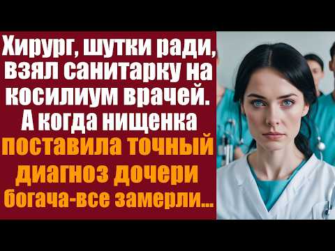 Видео: Хирург, шутки ради, взял санитарку на консилиум врачей. А когда нищенка поставила точный диагноз..