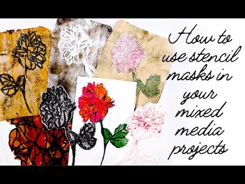Видео: Как использовать трафаретные маски в проектах в смешанной технике #техникисмешаннойтехники #руков...