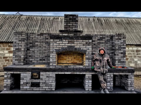 Видео: Мангал из кирпича + печь под казан наш 142 объект