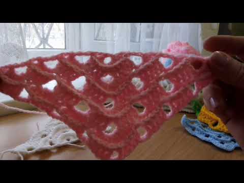 Видео: Красивый узор для бактуса, платка или шали.Подробный МК.#простойузоркрючком
