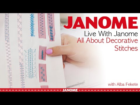 Видео: Все о декоративных строчках на швейной машине Janome с Alba
