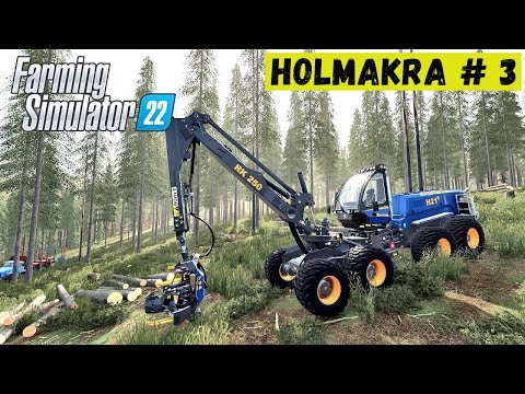Видео: FS 22 - Лесоруб в Глуши.  Лесозаготовка.  Погрузка и продажа.  Карта HOLMAKRA # 3