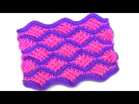 Видео: Эффектный волнистый узор   Spectacular wavy pattern
