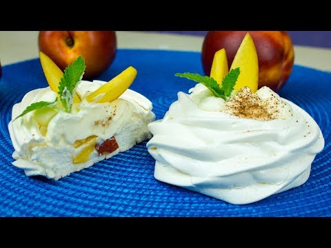 Видео: Нереально вкусные пирожные ПАВЛОВА 🍑Воздушный порционный десерт🎈- Я - ТОРТодел!