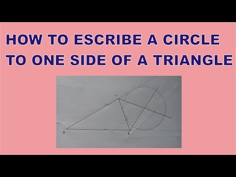 Видео: Как вписать окружность в треугольник | Как нарисовать окружность, соответствующую стороне треугол...