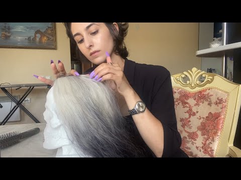 Видео: АСМР Перебираю Волосы Накладными Ногтями / без слов