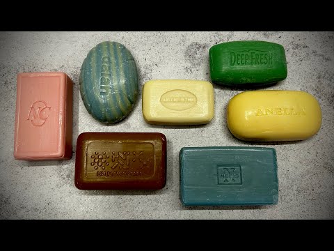 Видео: ASMR soap/ Dry soap cutting 💛🩵💚🩷🤎/ Резка сухого мыла