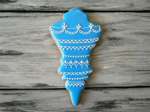 Видео: Роспись пряника. Новогодняя ёлочная игрушка.