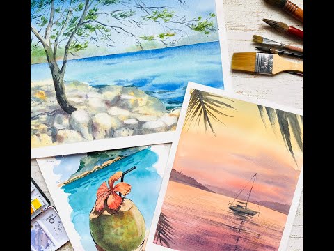 Видео: Первый урок акварельной смены "По морям"