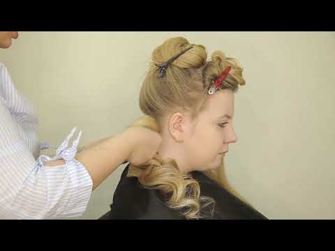 Видео: Локоны набок. Работа с накладными прядями.