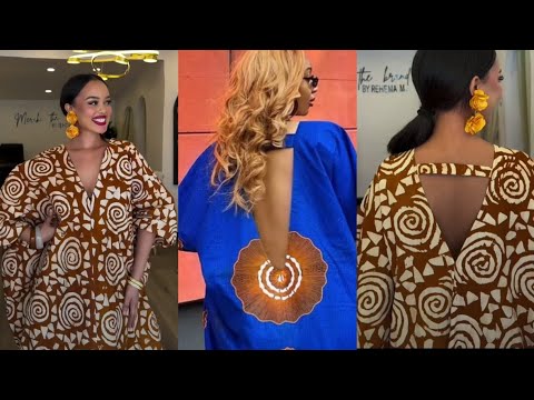 Видео: Как сшить модный макси-кафтан «Бубу» с глубоким V-образным вырезом и бретелькой на спине